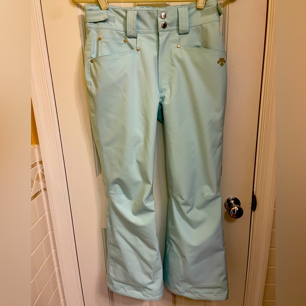 Descente Girls Jr ski pants mint green size 12
